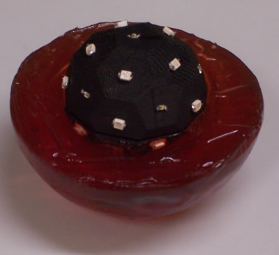 Curveball with half of outer gel layer